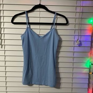 light blue tank top